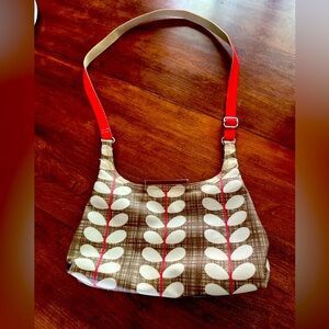 Adorable Orla Kiely crossbody bag. Lightly used. Matt coated cotton canvas.